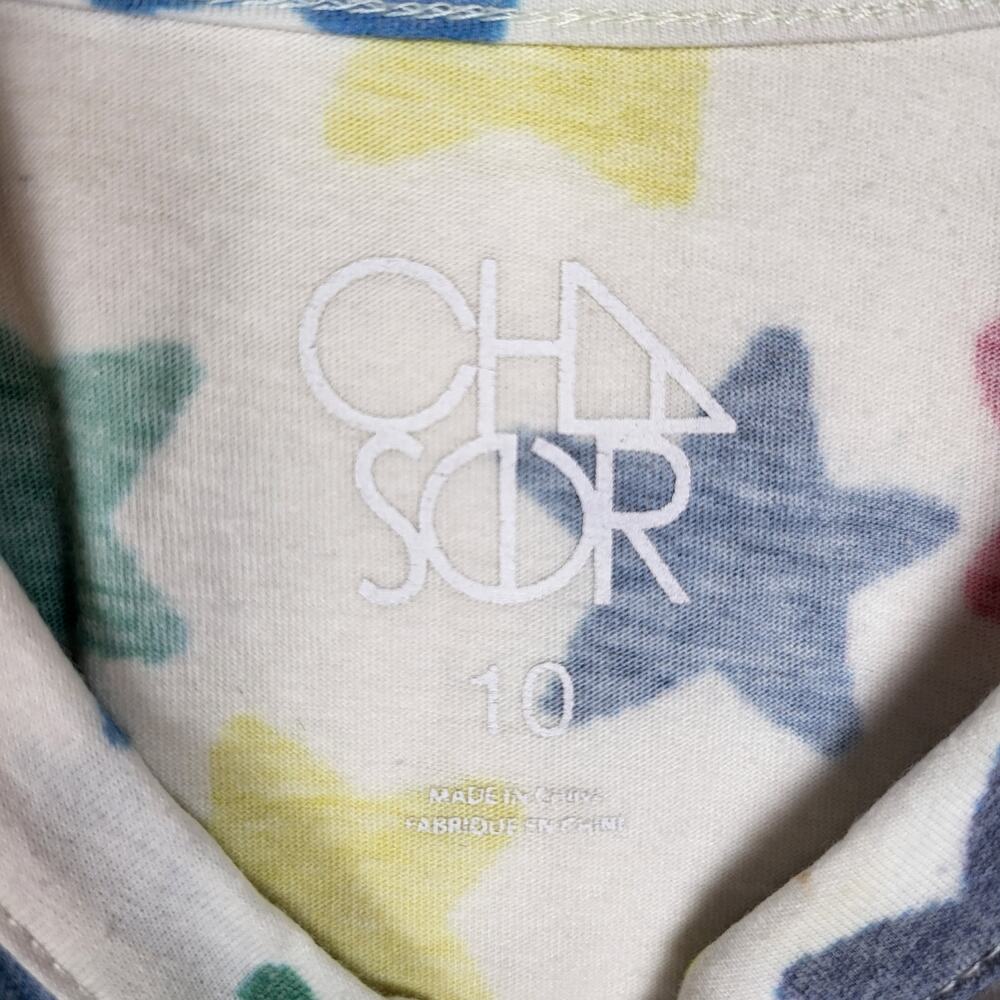 Chaser Colorful Star Print Crop Top Rainbow, Kidcore Whimsical Grunge Sz Med - Picture 3 of 7